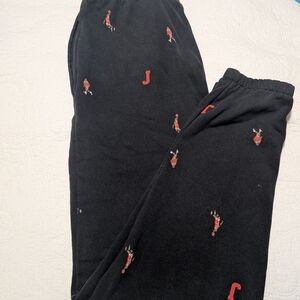 Jordan Black Pants with Red Logo